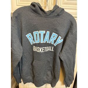 Gildan Youth Rotary Basketball Fleece Heavy Blend Pullover Hoodie Gray Small